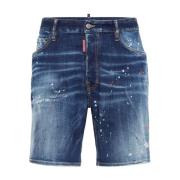 Dsquared2 Casual Denim Shorts för Män Blue, Herr