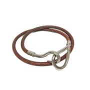 Hermès Vintage Pre-owned Laeder armband Brown, Dam