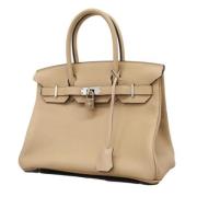 Hermès Vintage Pre-owned Laeder handvskor Beige, Dam