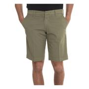 Fay Stretch Cotton Bermuda Shorts med amerikansk ficka Green, Herr