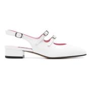 Carel Vita Lackläder Slingback Skor White, Dam