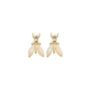 Patrizia Pepe Precious Fly Mini Örhängen Beige, Dam