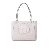 Guess Beige Handväska Mietta Noel - PU Läder Beige, Dam