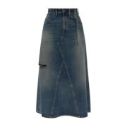 MM6 Maison Margiela Jeanskjol med vintage-effekt Blue, Dam