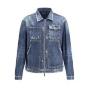 Dsquared2 Vintage Denim Carpenter Jean Jacket Blue, Herr