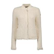 Moncler Beige Stickad Kofta Vår-Sommar Kollektion Beige, Dam