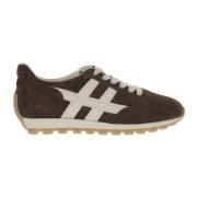 Hogan Läder Sneakers med Mocka Insatser Brown, Dam