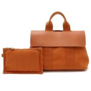 Hermès Vintage Pre-owned Canvas handvskor Orange, Dam