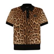 Dolce & Gabbana Polo med djurmotiv Brown, Dam