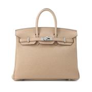 Hermès Vintage Pre-owned Laeder handvskor Beige, Dam