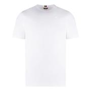 K-Way Bomull crew-neck T-shirt med logo White, Herr