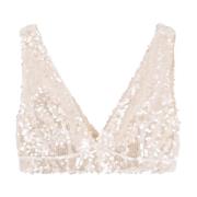 Philosophy di Lorenzo Serafini Paljett Crop Top med V-ringning Beige, ...