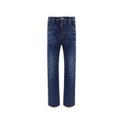 Dsquared2 Klassiska 5-ficks Straight Cut Jeans Blue, Herr