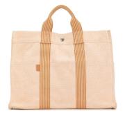 Hermès Vintage Pre-owned Canvas handvskor Beige, Dam