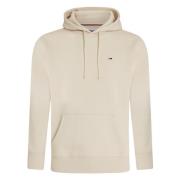 Tommy Hilfiger Vanlig Fleece Hoodie Beige, Herr