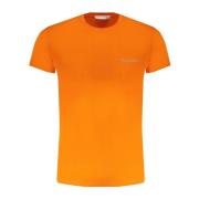 Trussardi Orange T-shirt Kortärmad Logo Print Orange, Herr