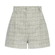 Dolce & Gabbana Tweedshorts med lurextråd Gray, Dam