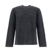 MM6 Maison Margiela Geometrisk Ulltröja Regular Fit Gray, Herr