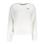 Fila Vit Långärmad Sweatshirt Broderad Logotyp White, Dam