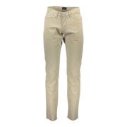 Gant Beige Herrbyxor 5 Fickor Knapp Dragkedja Logotyp Beige, Herr