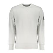 Calvin Klein Grå Långärmad Sweatshirt med Kontrastdetaljer Gray, Herr