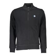 North Sails Svart långärmad dragkedja sweatshirt Black, Herr