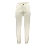 North Sails Vit Slim Fit Byxor med Logo White, Herr