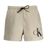 Calvin Klein Beige Herr Simboxershorts med Fickor Beige, Herr