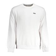 Fila Vit Långärmad Sweatshirt Broderad Logotyp White, Herr