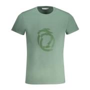 Trussardi Grön Herr T-shirt Kortärmad Logo Print Green, Herr