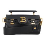 Balmain Svart Läderhandväska B-Buzz 19 Black, Dam