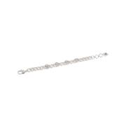 Alexander McQueen Metall Skull Chain Armband Gray, Herr