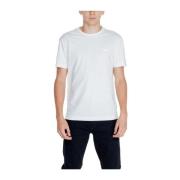 Calvin Klein Vit Bomull Crew Neck T-Shirt White, Herr