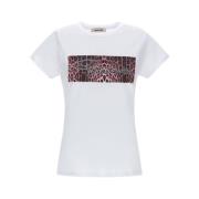 Roberto Cavalli Logo T-shirt Crew Neck Korta ärmar White, Dam