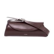 Jil Sander Mörk Kalvläder Axelväska Brown, Dam