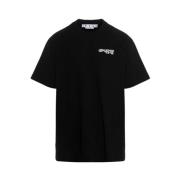 Off White Piltryckt Oversized T-shirt i Svart Black, Herr