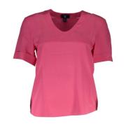 Gant Rosa Dam T-shirt Kort Ärm Pink, Dam