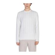 Antony Morato Stickad T-shirt i bomull och ull White, Herr