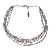 Brunello Cucinelli Glas Halsband Nude & Neutrals Gray, Dam