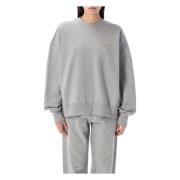 The Attico Grå Melange Oversize Stickad Tröja Sweatshirt Gray, Dam