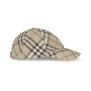 Burberry Check Baseball Mössor Brown, Dam