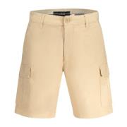 Guess Beige Bermuda Shorts med Logo Beige, Herr