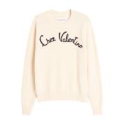 Valentino Garavani Vit Sweater Kollektion White, Herr