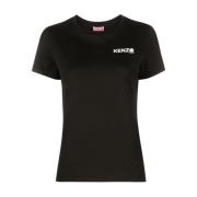 Kenzo Svart Logotyp Bomull T-shirt Kvinnor Black, Dam