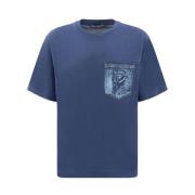 Dolce & Gabbana Denim Ficka Logo T-shirt Blue, Herr