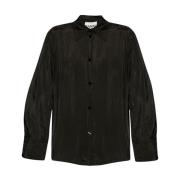 Ganni Svart Skjorta Aw24 Black, Dam