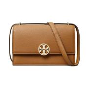 Tory Burch Brun Axelväska Hamrad Textur Brown, Dam