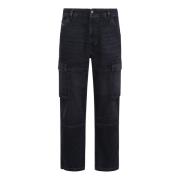 Diesel Svarta Jeans Modern Passform Black, Herr