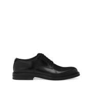 Dolce & Gabbana Lyxiga Svarta Läder Derby Skor Black, Herr