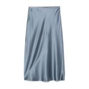 Max Mara Sidensblå Kjol Elegant Stil Blue, Dam